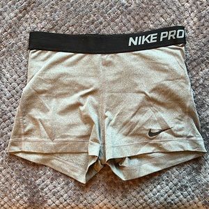 Nike pro shorts grey
